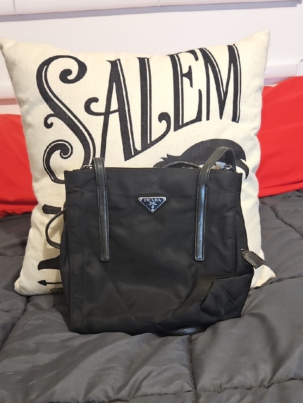 PRADA Black Tessuto Nylon Crossbody Shoulder Bag - Made In Italy